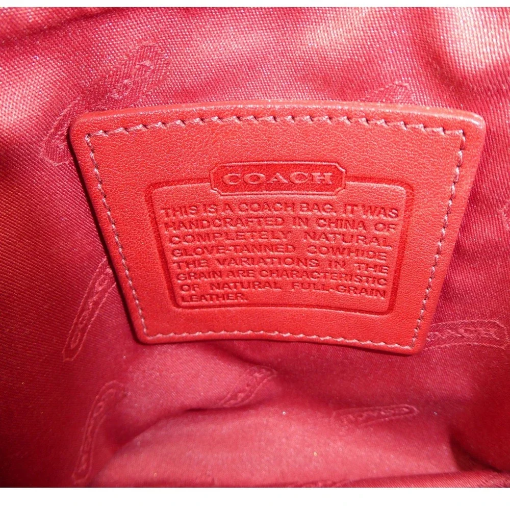 Coach red leather
